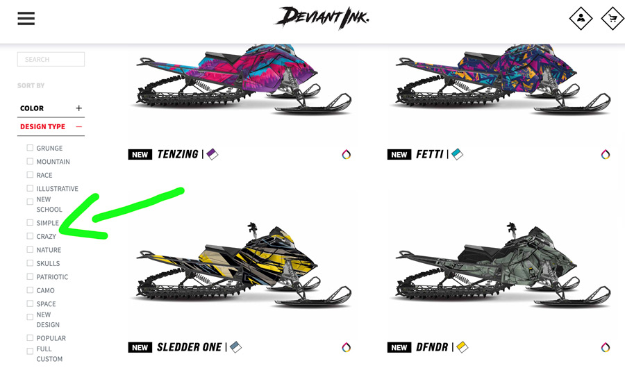 sled wrap filter